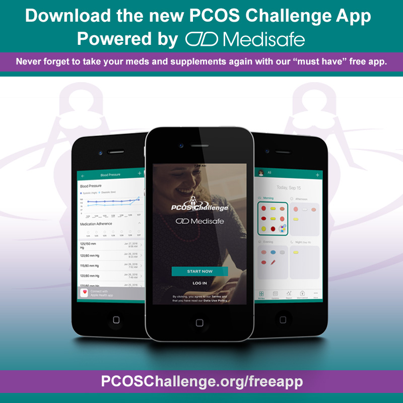 PCOS Challenge Mobile App Powered by Medisafe